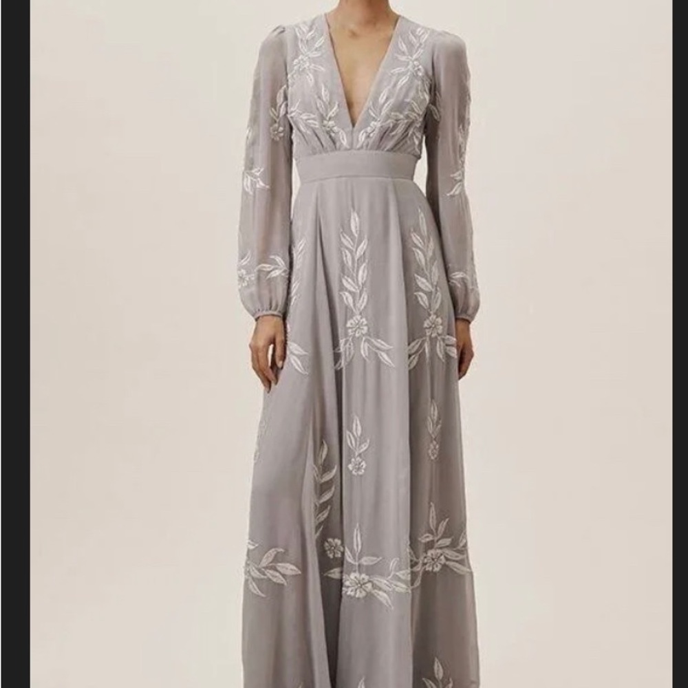 Anthropologie BHLDN Belize Embroidered Gown Size 6